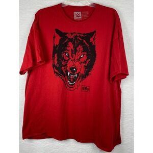 WWE Authentic nWo Wolfpac Red Wolf Graphic T-Shirt Men 4XL New World Order Retro